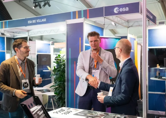 SES Company team at ESA BIC Village space industry event